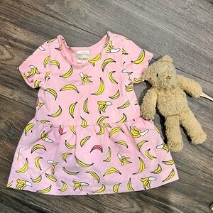 Hanna Andersson Pink Banana Print Dress